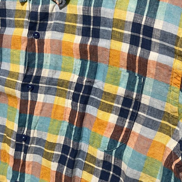 Tommy Bahama Linen Shirt Long Sleeve Button Down Blue Colorful Men's size XXL - Picture 3 of 9